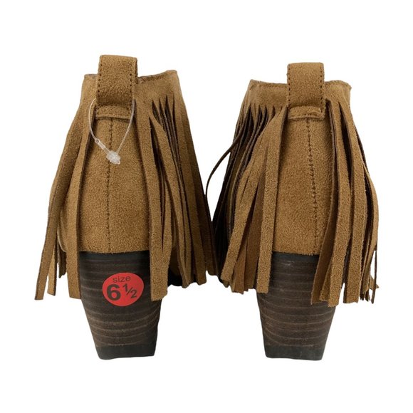 New Coconuts by Matisse Lambert Fringe Ankle Boot Size 6.5M Brown Distressed - Picture 7 of 10